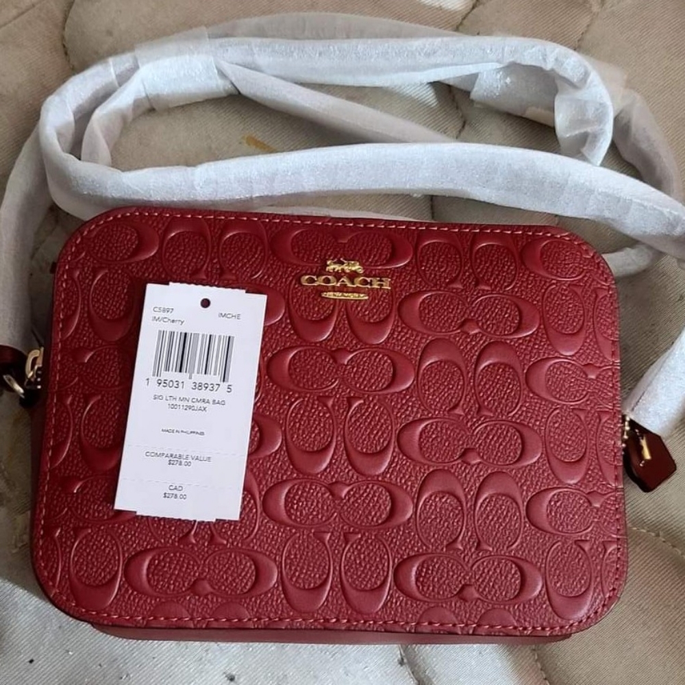 Coach cherry red mini bag